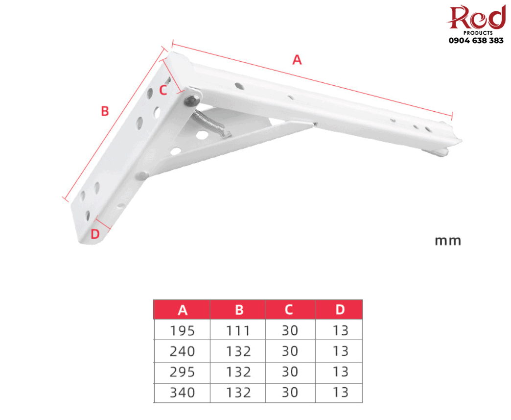 Phụ kiện kệ gập gắn tường MX-CG050 3