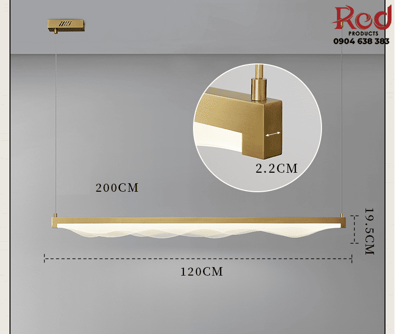 Đèn thả bàn ăn bằng đồng hiện đại tối giản HX072J