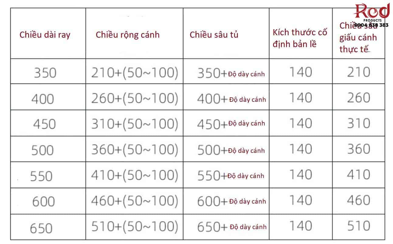 Phụ kiện cửa lùa xếp giấu cánh BTS-YG292 9