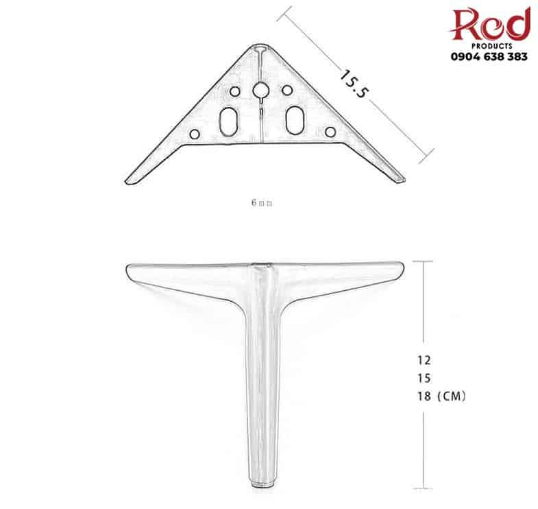 Chân bàn bán nguyệt ba nhánh kệ tivi ghế sofa JBG104 5