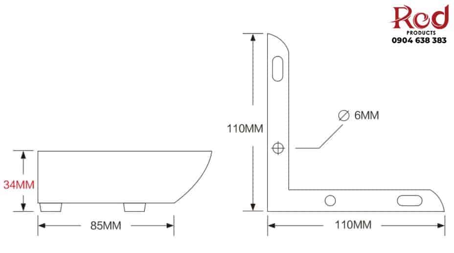 Chân bànchữ L ba điểm bằng thép bàn ghế JBG-19 9