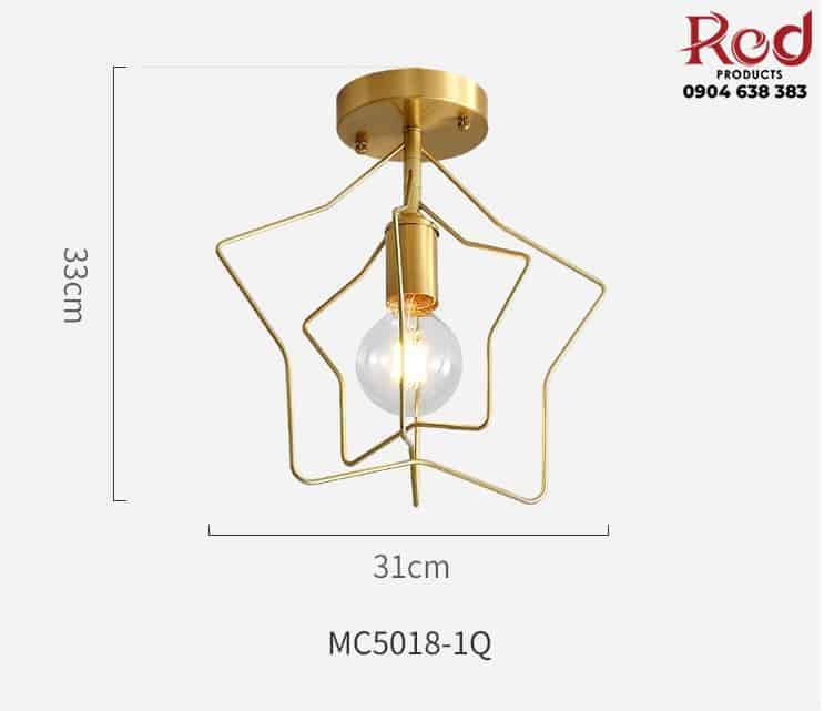 Đèn thả trần hiện đại hình sao bằng đồng MC5018-1Q 7