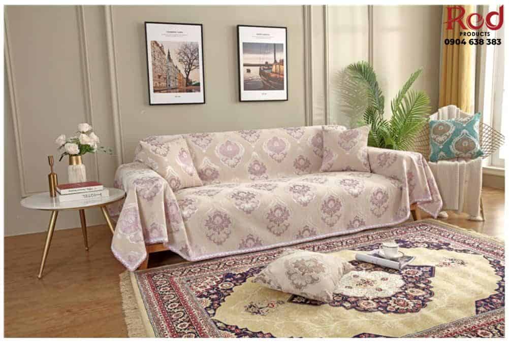 Tấm bọc ghế sofa vải cotton chenille jacquard HEP23 14