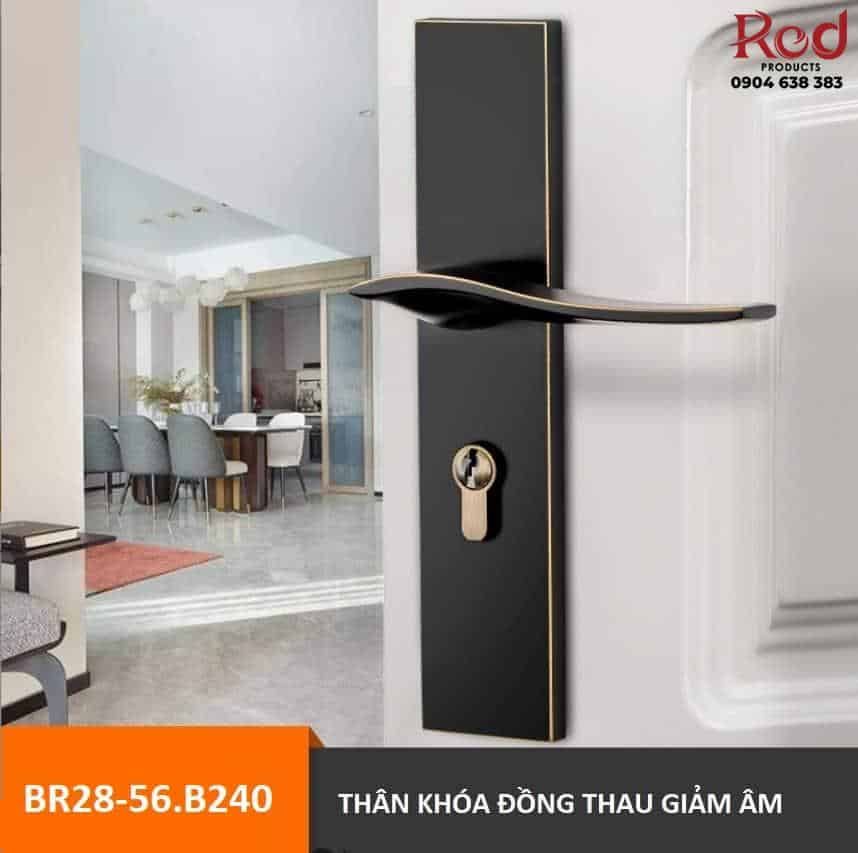 Khóa cửa cổ điển bằng đồng kiểu Mỹ BR28-56 21