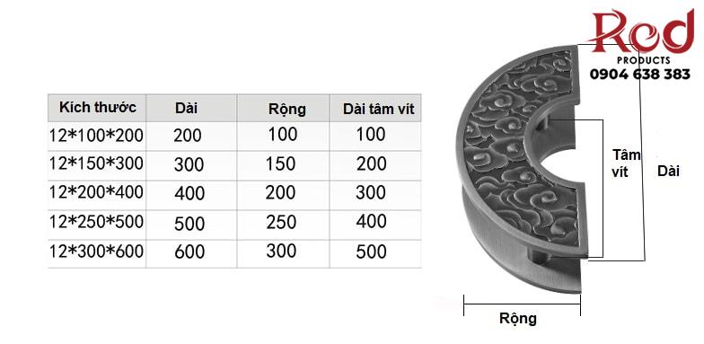 Tay nắm cửa cổng tròn khảm trai cao cấp A-266 12