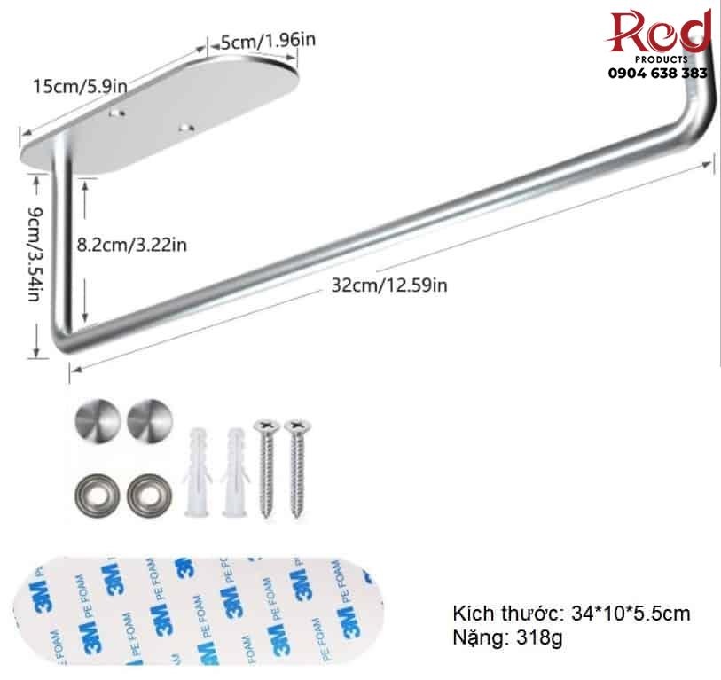 Giá treo giấy vệ sinh cho tủ bếp 32mm MJ555S 4