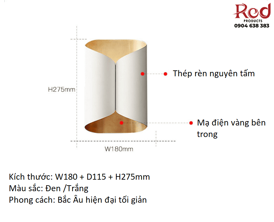 Đèn gắn tường hiện đại kiểu Mỹ sáng tạo HX037 8