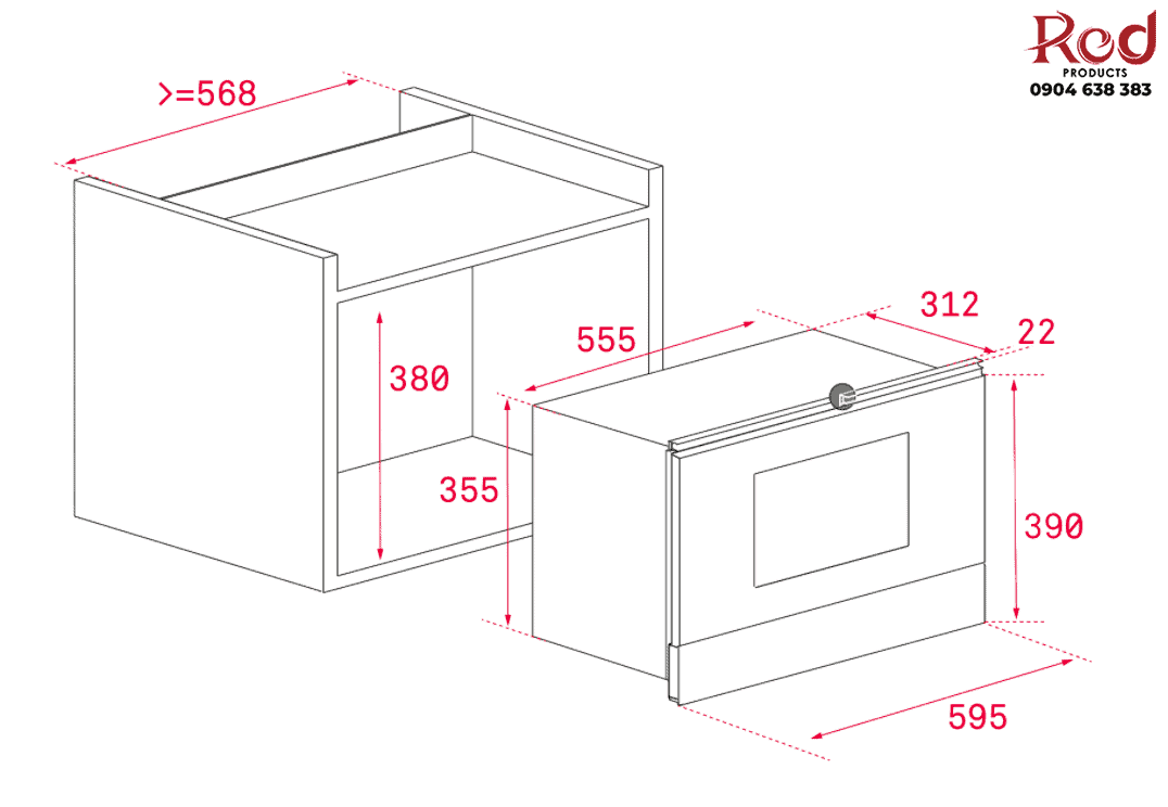 Lò vi sóng kết hợp nướng lắp âm tủ Teka ML 822 BIS L 4