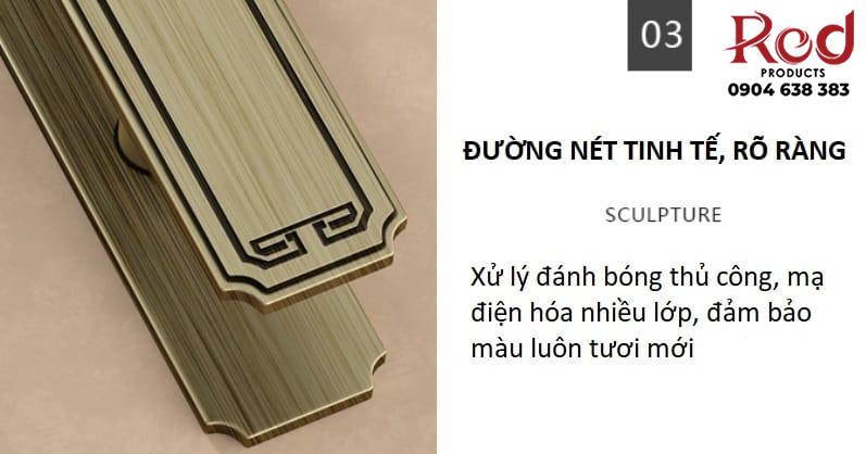 Tay nắm cửa hoa văn cổ điển nhà hàng khách sạn F16 8