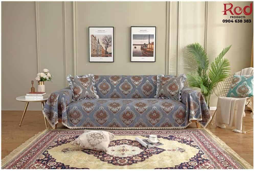 Tấm bọc ghế sofa vải cotton chenille jacquard HEP23 15