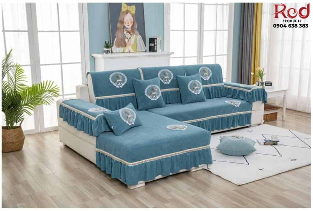 Drap bọc ghế sofa chất liệu cotton chenille HEP05 13