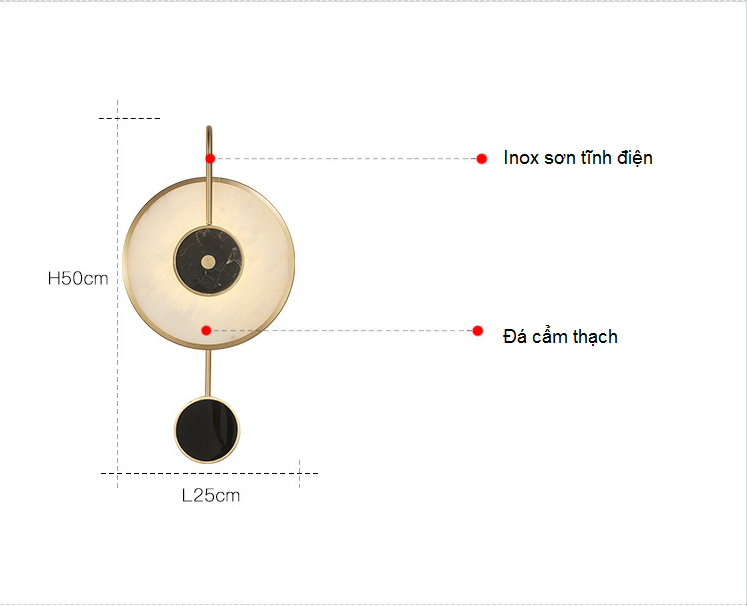 Đèn treo tường trang trí hiện đại ấn tượng B0904 5