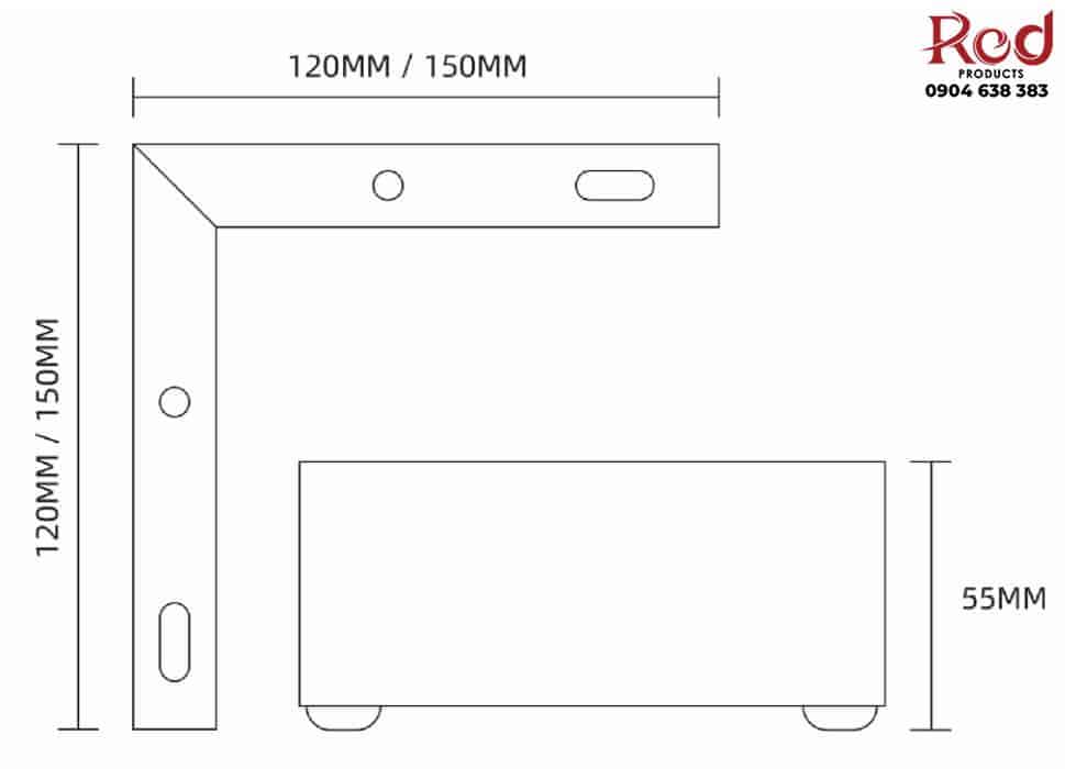 Chân bàn thấp chữ L bằng thép bàn ghế JBG-24 9