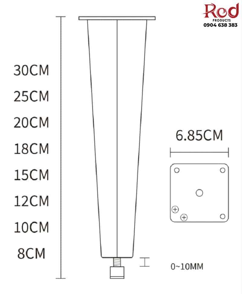 Chân bàn nhôm cho tủ phòng tắm cao cấp JBG-25 7