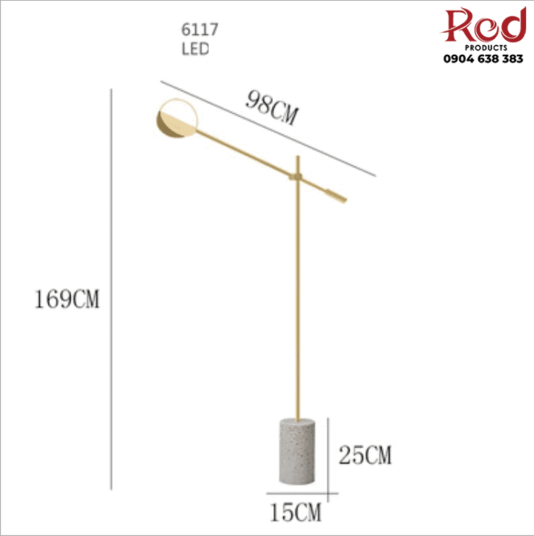 Đèn sàn đứng phong cách hiện đại tối giản Bắc Âu HSF.GU10C9