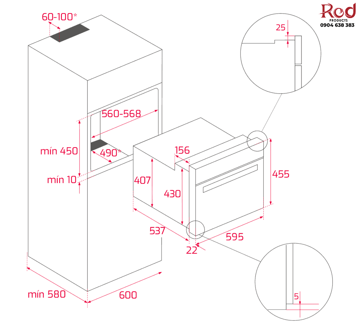 Lò nướng âm tủ 44 Lít Teka HLC 840 5