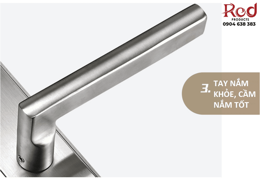 Ổ khóa cửa phòng ngủ Inox 304 cao cấp FG-613 8