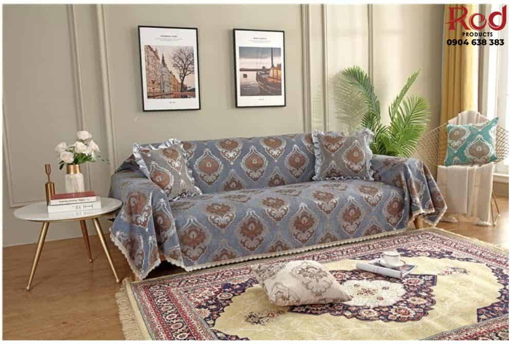 Tấm bọc ghế sofa vải cotton chenille jacquard HEP23 16