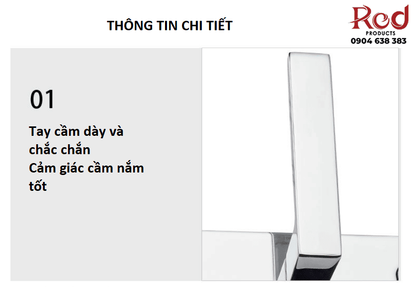 Khoá cửa thông phòng hiện đại mạ chrome A01-18 1