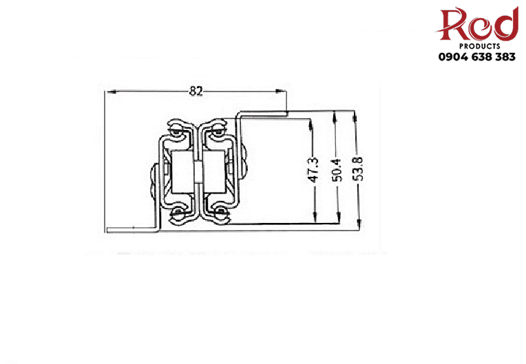 Ray bi 3 tầng kéo dài cho tủ cầu thang GS10-14 7