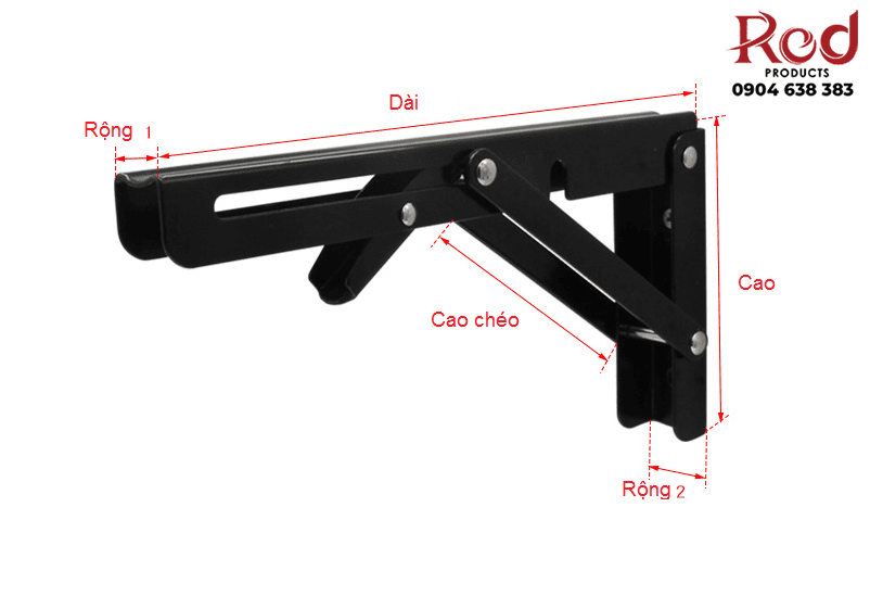 Giá ke đỡ phụ kiện bàn kệ gấp gọn vào tường DN001 10