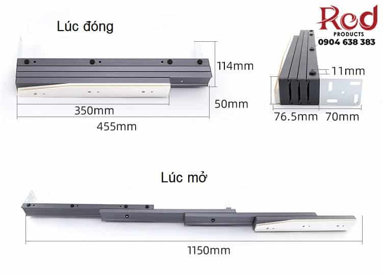 Phụ kiện bàn mở rộng tủ bếp thông minh BTC.L35KG 12