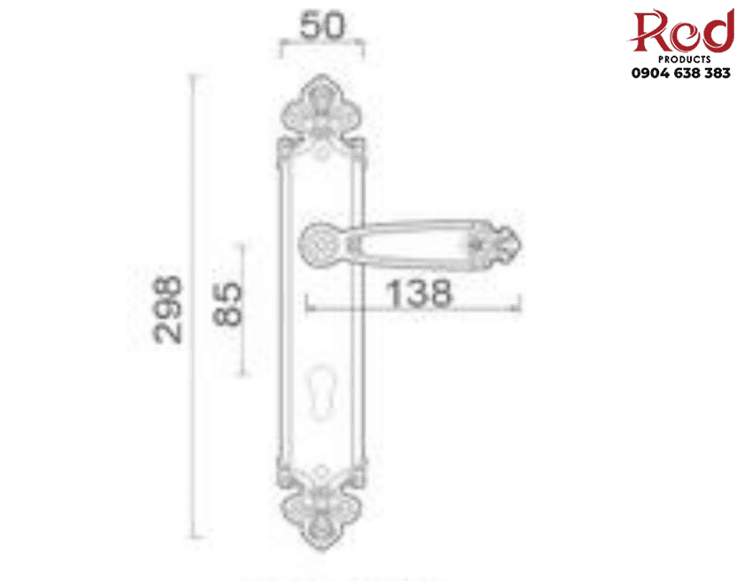 Ổ khóa cửa bằng đồng nhập khẩu Italia OVLI 8746 10