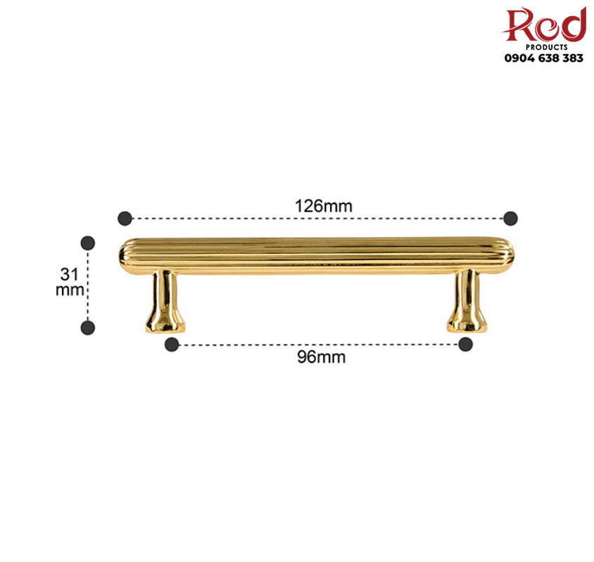 Tay nắm tủ đồng vàng hiện đại Châu Âu HK0039 11