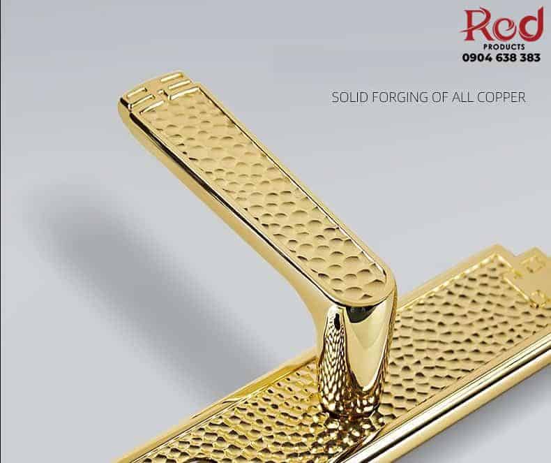 Khóa cửa bằng đồng rèn mạ vàng 24K BR20190-24KGP 8