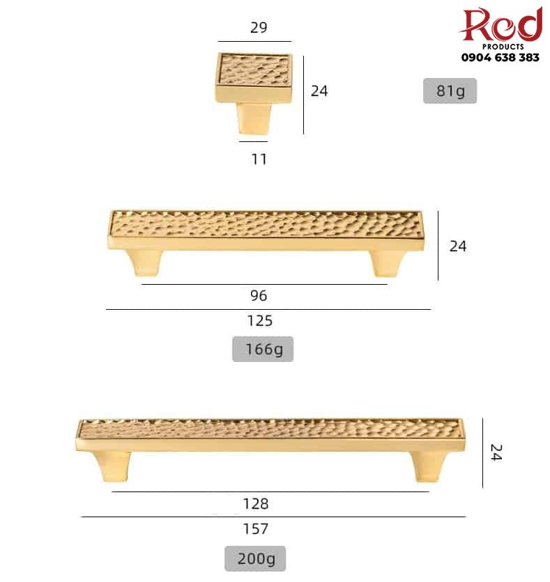 Tay nắm tủ đồng thau hiệu ứng kiểu Pháp HBR19024K 23