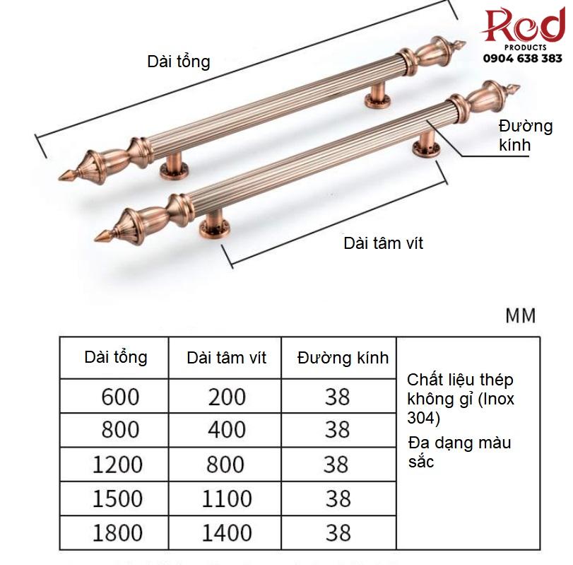 Tay nắm cửa kính cửa gỗ biệt thự khách sạn QB-0012 7