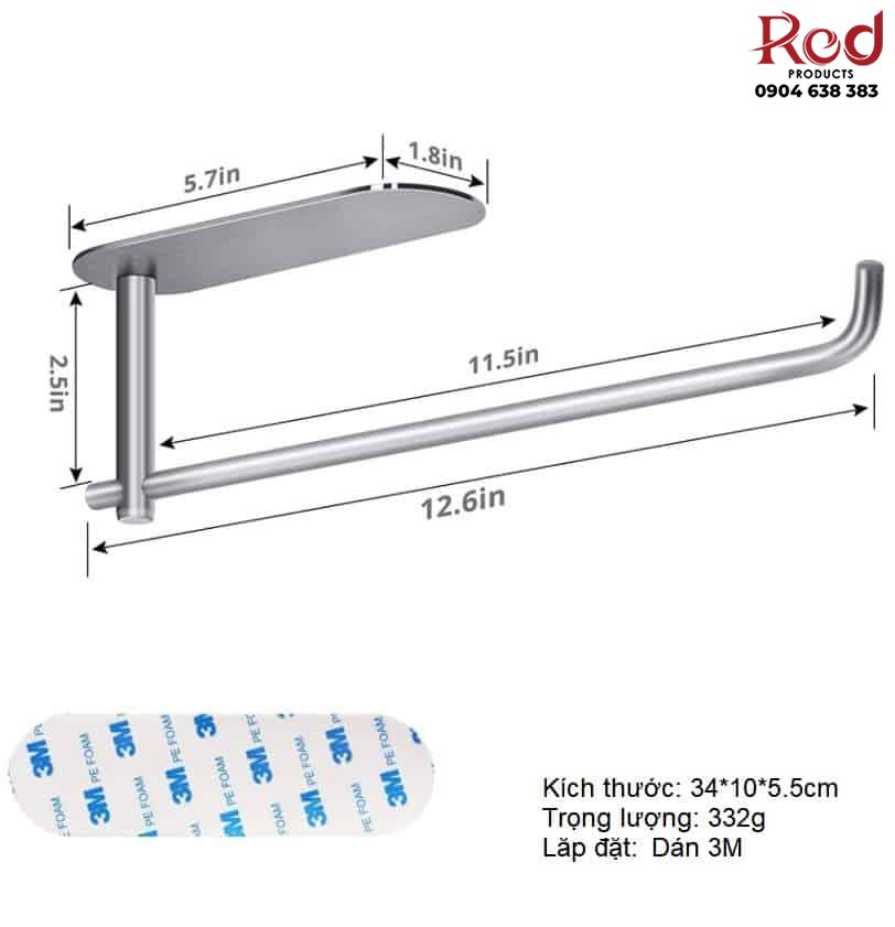 Giá treo giấy vệ sinh cho tủ bếp 34mm MJ555L 2