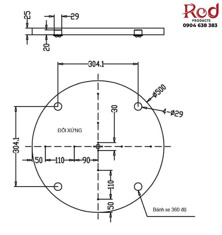 Phụ kiện kệ sách xoay 360 độ thông minh BTC-RTA 10