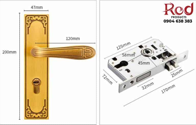 Ổ khoá cửa phòng cổ điển kiểu Châu Âu A637-97 10