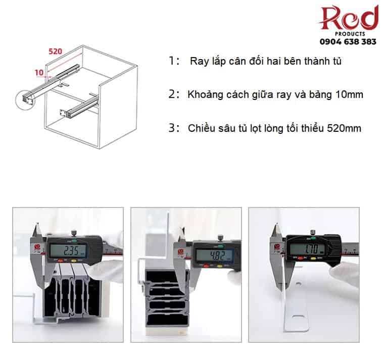 Phụ kiện bàn mở rộng tủ bếp thông minh BTC.L35KG 13