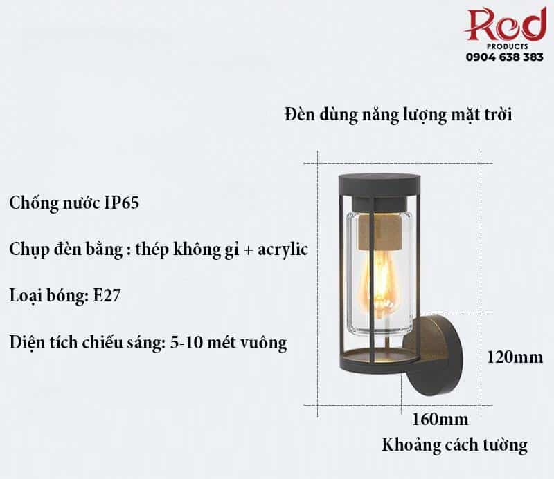 Đèn tường ngoài trời khung thép nghệ thuật B1138 16