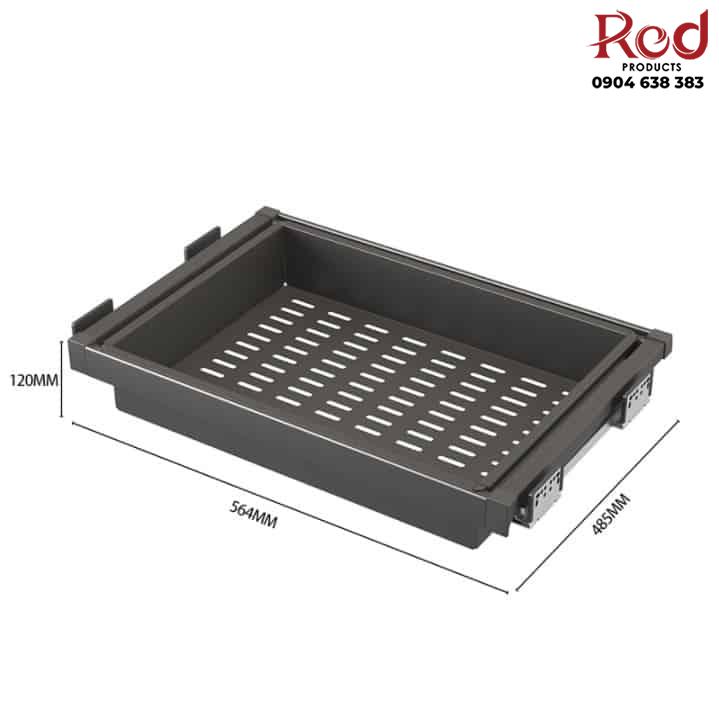 Giá đựng đồ gấp âm tủ ray trượt giảm chấn Taura SV01 9