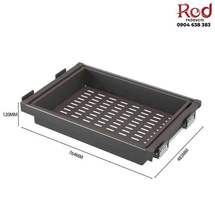 Giá đựng đồ gấp âm tủ ray trượt giảm chấn Taura SV01 10