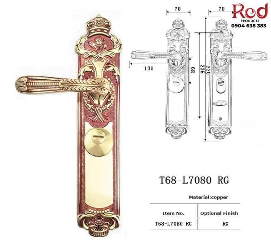 Khóa cửa chính bằng đồng cho nhà phố T68-L7080 4