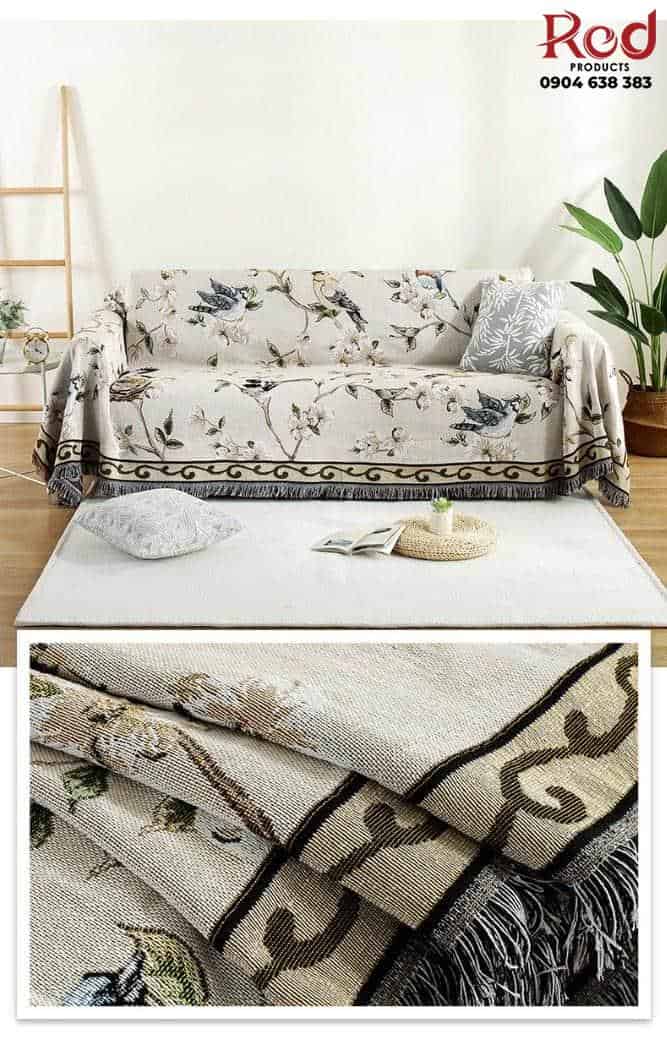 Tấm phủ ghế sofa Chenille hoa văn độc đáo YY2304 12