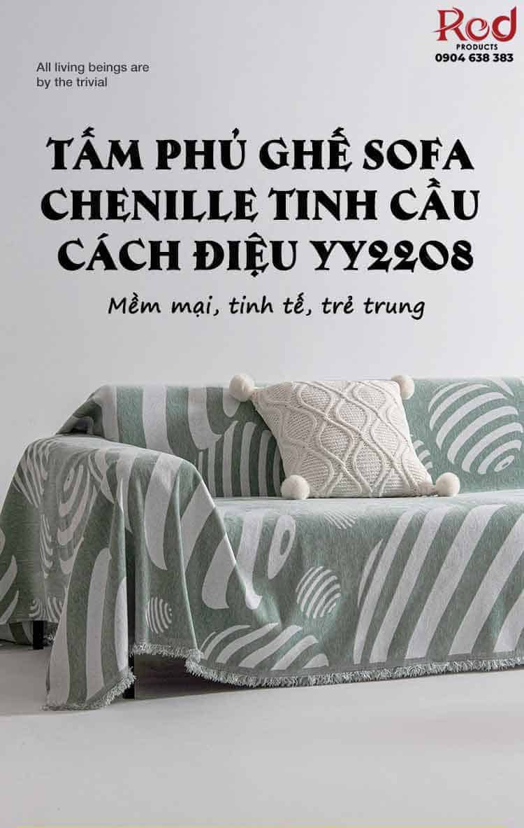 Tấm phủ ghế sofa Chenille tinh cầu cách điệu YY2208 8