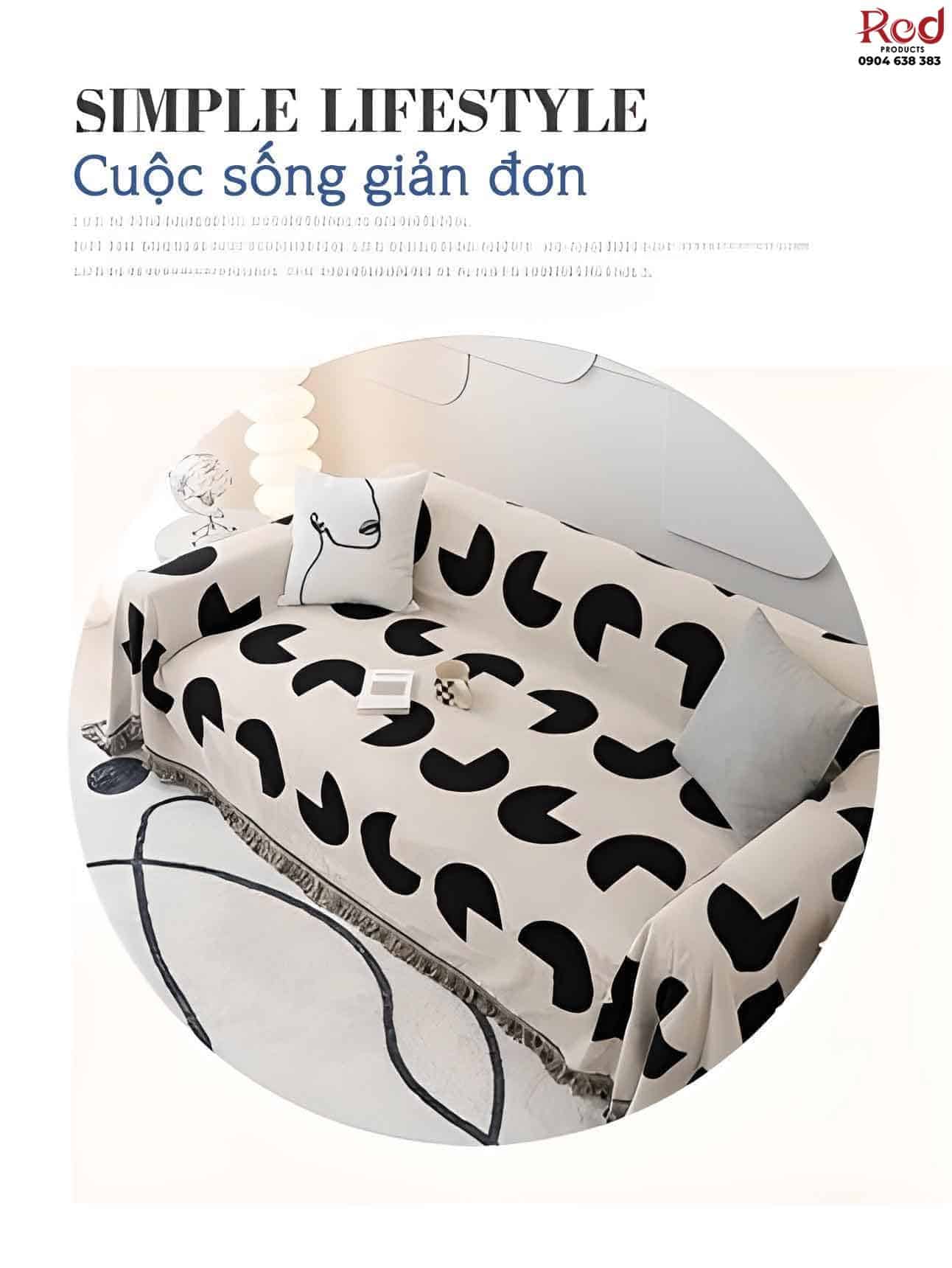 Tấm phủ ghế sofa cotton hình học sáng tạo YY0706 11