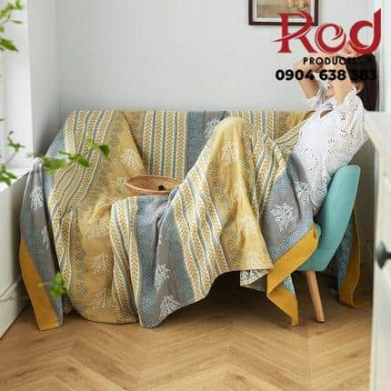 Tấm phủ ghế sofa cotton hoa văn dân tộc YY2008 14