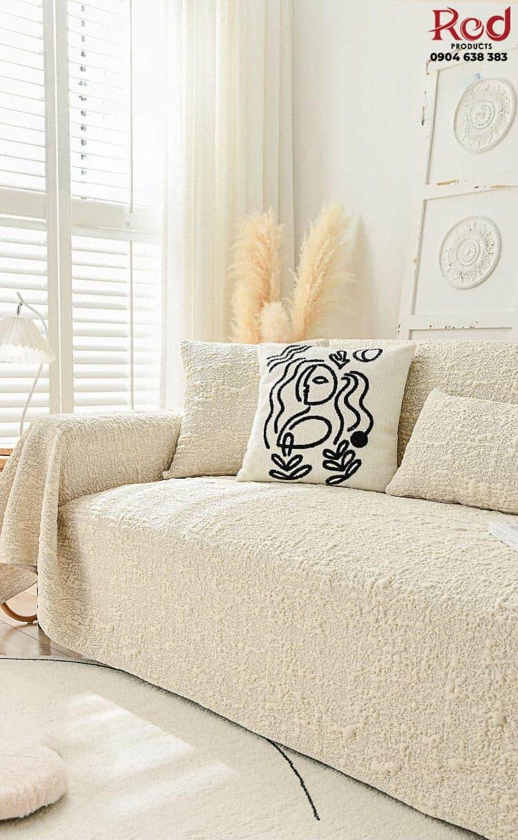 Tấm phủ ghế sofa cotton phong cách Wabi-Sabi YY0301 7