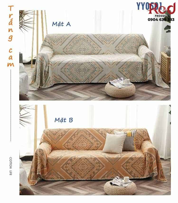 Tấm phủ ghế sofa hoạ tiết hình thoi YY0501 11