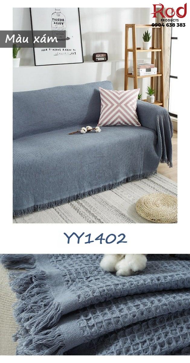 Tấm phủ ghế sofa xám đen lịch lãm YY1402B 8