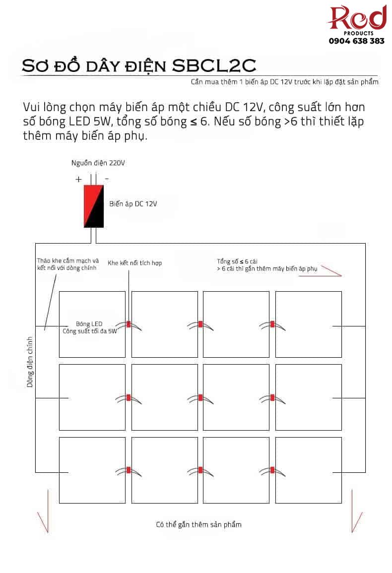 Tấm tán âm composite có đèn hiện đại cao cấp SBCL2C 26