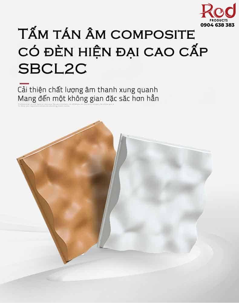 Tấm tán âm composite có đèn hiện đại cao cấp SBCL2C 12