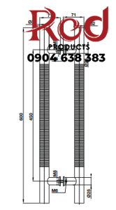 Tay nắm cửa kéo chữ H HAFELE 499.68.037 3