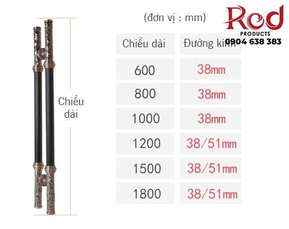 Tay nắm cửa kính cửa gỗ biệt thự cổ điển HUTU2626 13